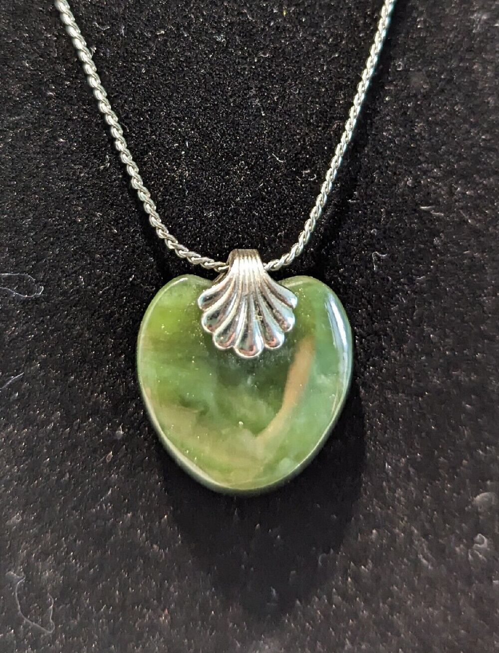 Avon Jade Heart Necklace